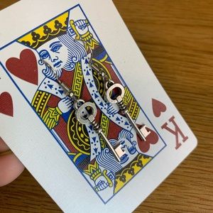 Small Silver Key Earrings